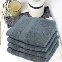Set of 4 Cotton Face Towels 12" x 12"-image-7