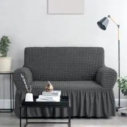 2-Seater Bubble Sofa Couch Cover with Ruffle Skirt-16