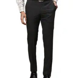 Slim Fit Single-Pleat Trousers-image-36