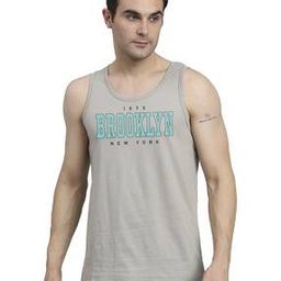 Men Typographic Print Cotton Sleeveless Vest-image-84