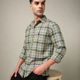 Men Checked Slim Fit Shirt-image-60