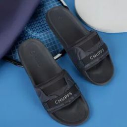Men Typographic Print Round-Toe Slides-picture-3