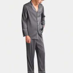 Men Lounge Set with Piping Detail-image-10