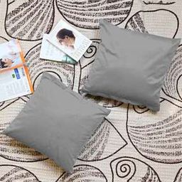 Solid Cream Set of 2 Microfiber Cushion Fillers-5