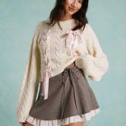 Women Tailored Ruffle Hem Mini Skirt-image-75
