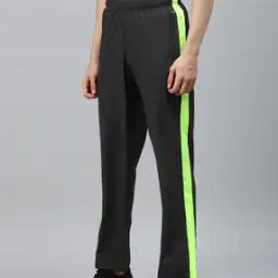 Straight Track Pants with Elasticated Waistband-32