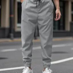 Men Flat-Front Relaxed Fit Joggers Pants-image-67