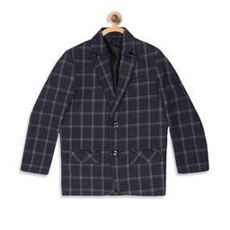 blue giraffe Checked Full Sleeves Blazer-picture-36