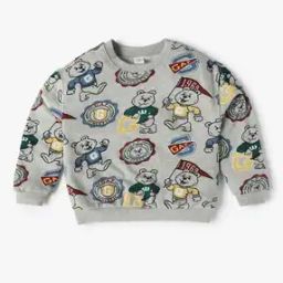 Boys Printed Relaxed Fit Round-Neck Sweatshirt-25