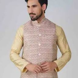 Men Floral Print Regular Fit Nehru Jacket-picture-27