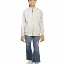 Girls Zip-Front Jacket with Full Sleeves-image-89