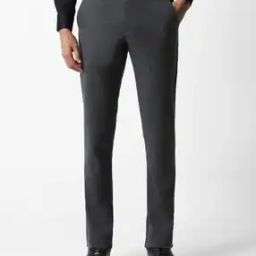 Men Slim Fit Flat-Front Trousers-image-90