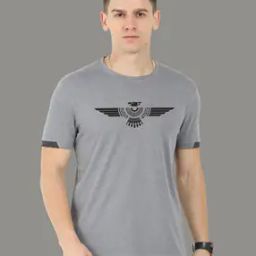 Graphic Print Regular Fit Crew- Neck T-shirt-9