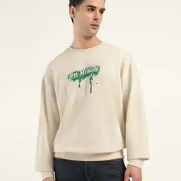 Men Brand Print Regular Fit Crew-Neck Sweatshirt-image-78