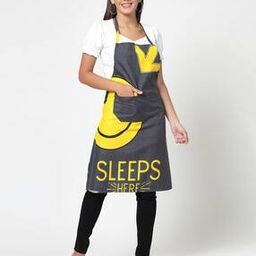 Printed Apron with Patch Pockets-45