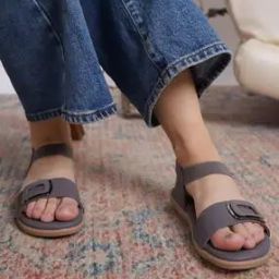Women Slingback Flat Sandals with Metal Accent-20