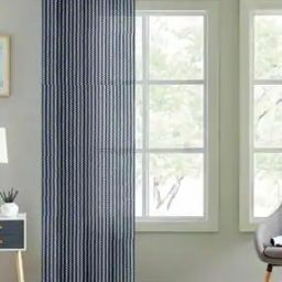 Sheer Self-Design Single Door Curtain-27