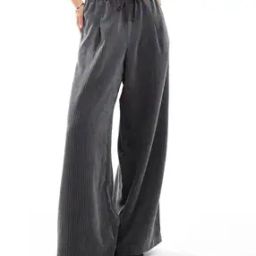 Cord Wide-Leg Pull-On Trousers-image-8