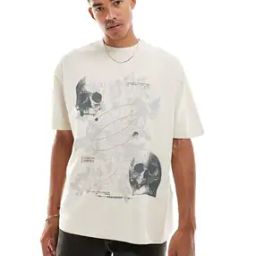 Grunge Print Oversized Crew-Neck T-Shirt-image-30