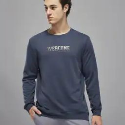 Men Typographic Print Regular Fit Crew-Neck Sweatshirt-image-29