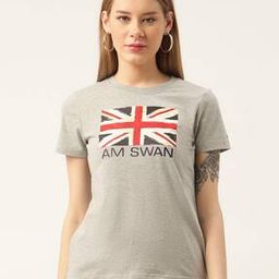Women Typographic Print Regular Fit T-Shirt-image-9
