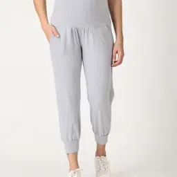 Women Ankle-Length Joggers with Elasticated Waist-image-12
