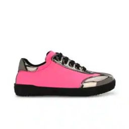 Girls Colourblock Slip-On Shoes with Lace-Fastening-image-22