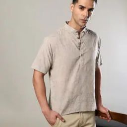 Handblock Print Hand Dyed Kashish Double Dabu Cotton Short Kurta-image-71