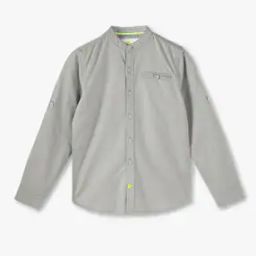 Boys Slim Fit Cotton Shirt with Welt Pocket-image-31
