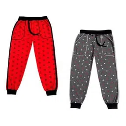 Boys Floral Print Full-Length Track Pants-image-7