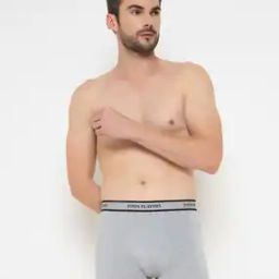 Men Heathered Trunks with Logo Waistband-image-31