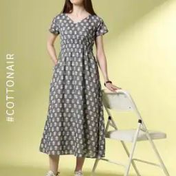 Women Floral Print A-Line Dress-image-97