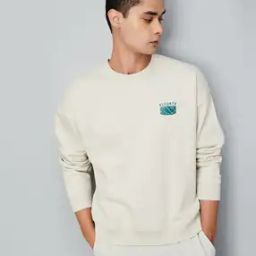 Men Typographic Print Regular Fit Sweatshirt-image-9