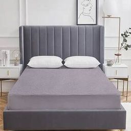 200 GSM Waterproof Breathable Fitted Double Mattress Protector-picture-38