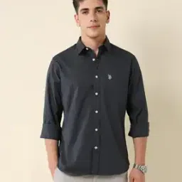 u.s. polo assn. Men Tailored Fit Poplin Shirt with Patch Pocket-picture-6
