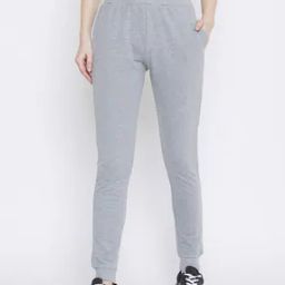 Women Heathered Joggers with Insert Pockets-image-0