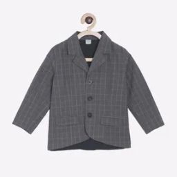 Checked Jacket with Notched Lapel-image-58