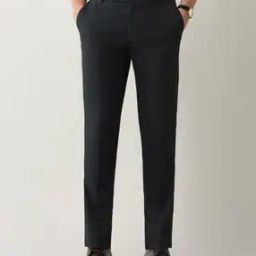 Men Flat-Front Relaxed Fit Pants-image-14