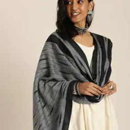 Graphic Design Dupatta with Tassels-40