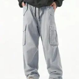 Men Relaxed Fit Cargo Pants with Insert Pockets-image-44
