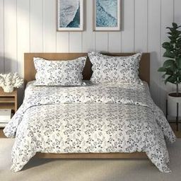 210 TC Floral King Size Bedsheets Comforter with Pillow Covers -image-62