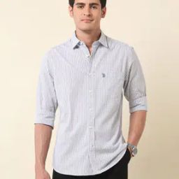 Men Checked Tailored Fit Shirt with Curved Hem-image-23