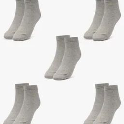 Men Pack of 5 Heathered Ankle-Length Socks-image-85