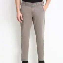 Men Straight Fit Flat-Front Trousers-image-84