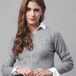 Striped V-Neck Crop Pullover-image-51