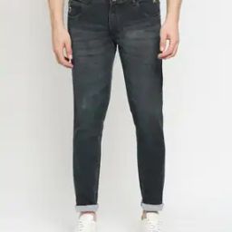 Men Lightly Washed Slim Fit Jeans-image-59