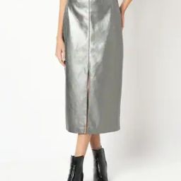 Women Straight Skirt with Front-Slit-image-50