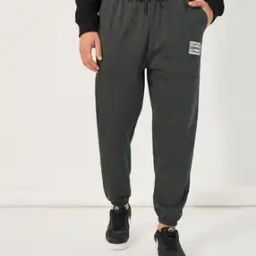 Men Paneled Badge Oversize Joggers-image-53