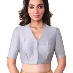 Women V-Neck Front Open Blouse-picture-15