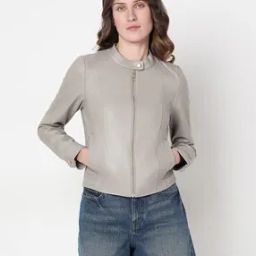 Women Regular Fit Zip-Front Biker Pocket-image-49